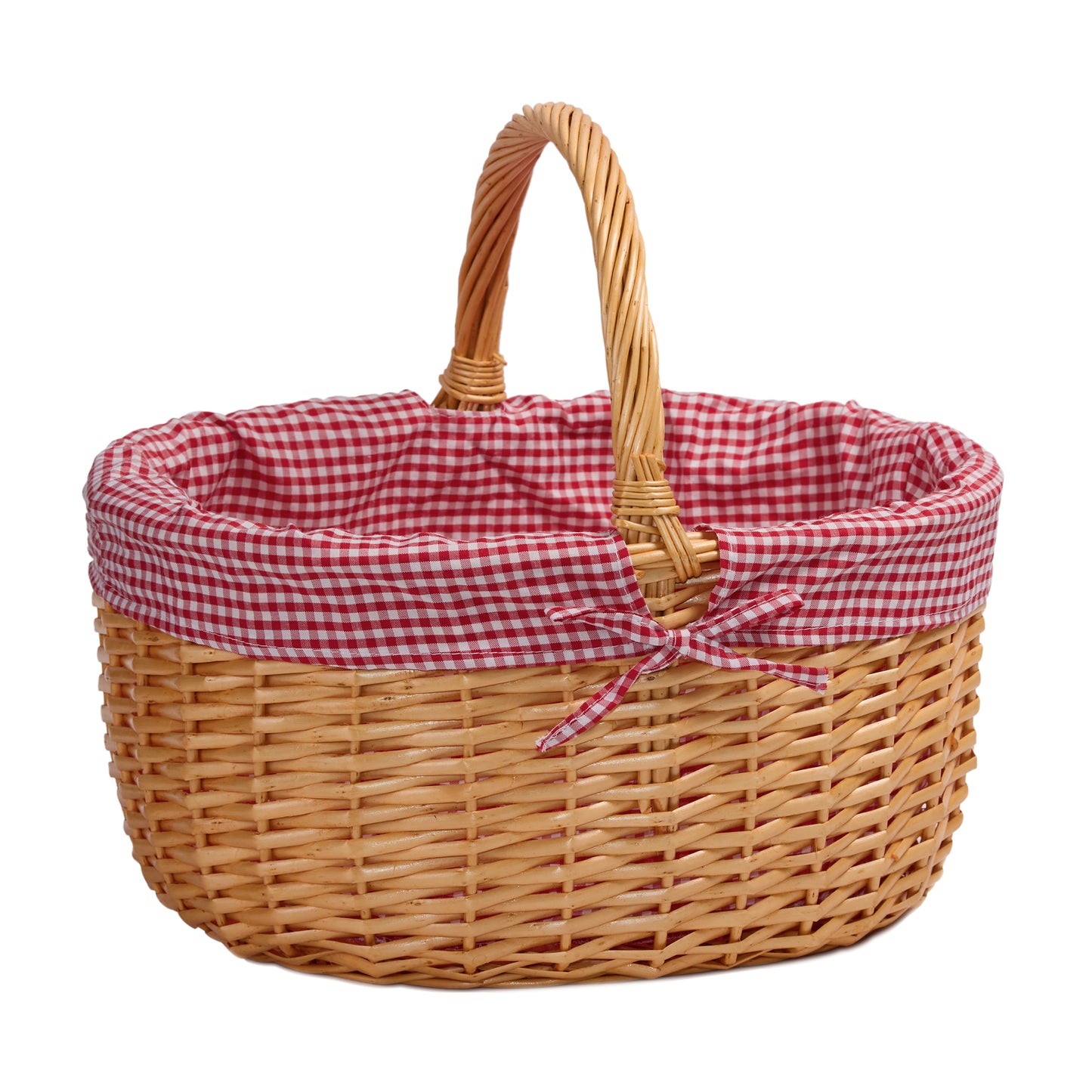 Wickerfield Wicker Hamper Basket for Gifts Empty Flower Girl Camping Accessories Hunting Toy Shopping Baskets Handle Storage Baskets