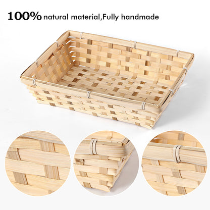 10 pcs Natural Bamboo Basket Gift Hampers Retail Display Home Organizer