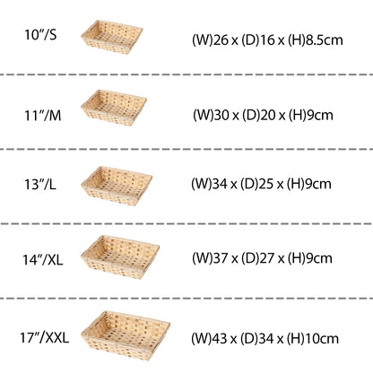 10 pcs Natural Bamboo Basket Gift Hampers Retail Display Home Organizer