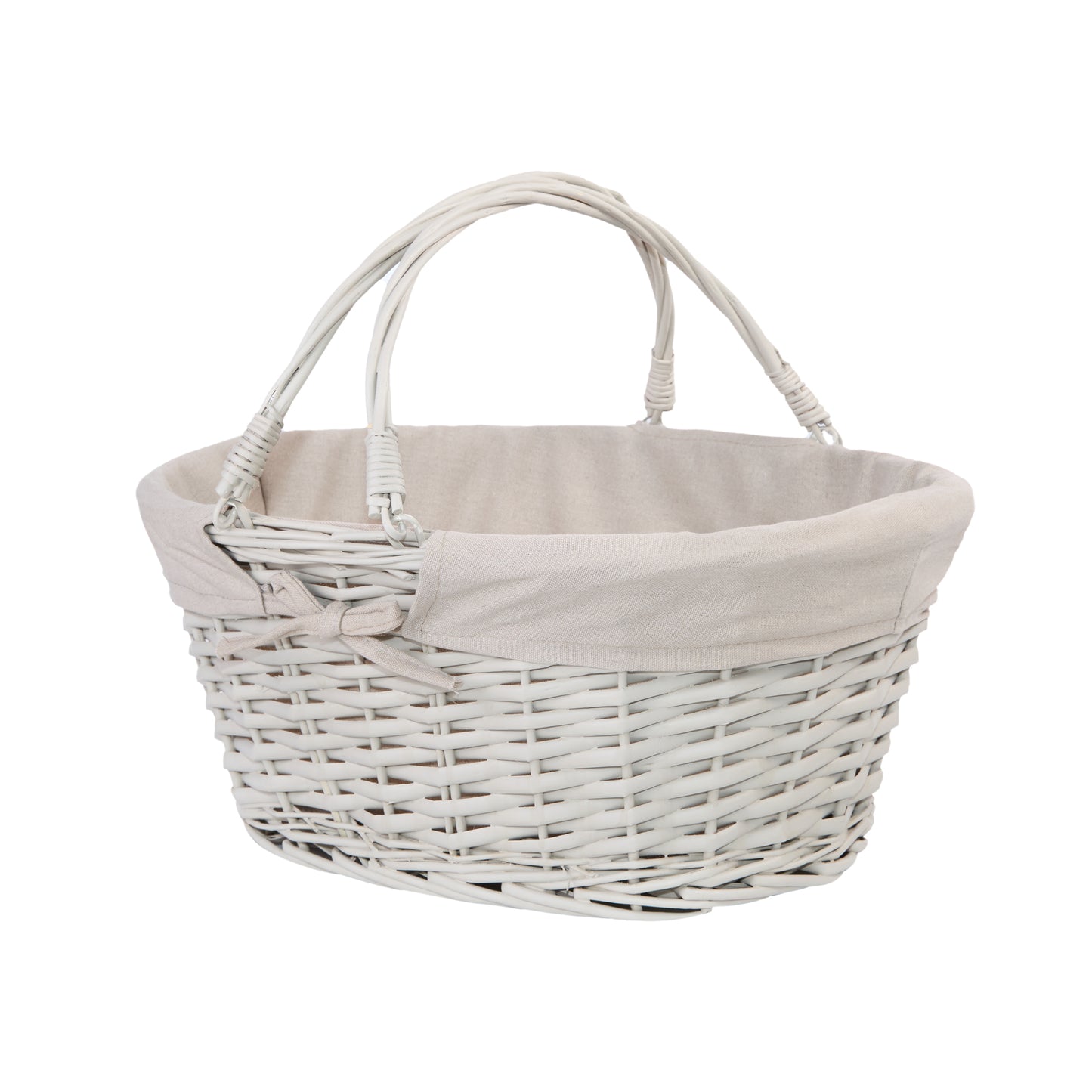 Foldable Handle Wicker Shopping Baskets Christmas Gift Hamper Display