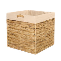 Natural Water Hyacinth Wicker Open Storage Basket Home Collection Cushion Basket