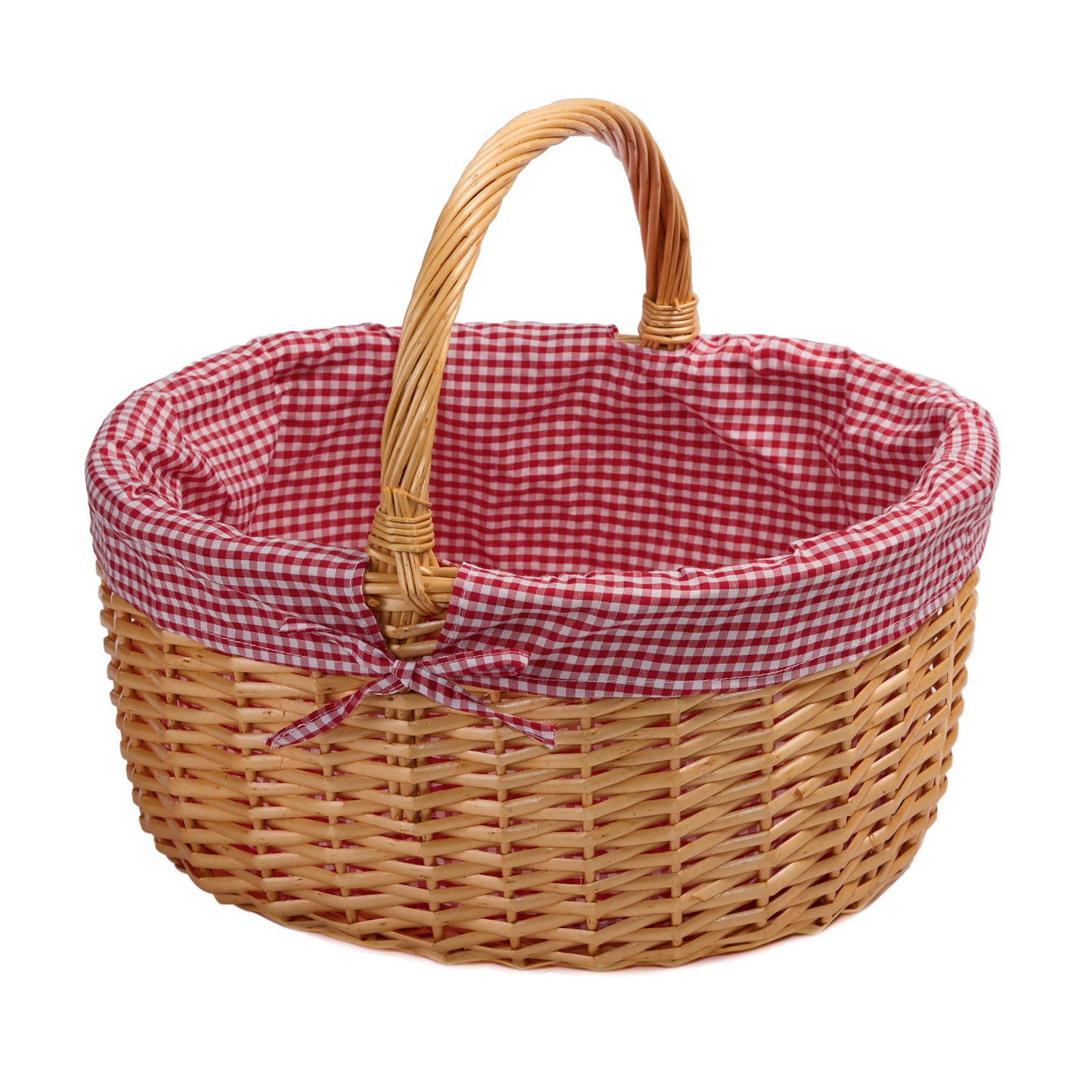 Wickerfield Wicker Hamper Basket for Gifts Empty Flower Girl Camping Accessories Hunting Toy Shopping Baskets Handle Storage Baskets