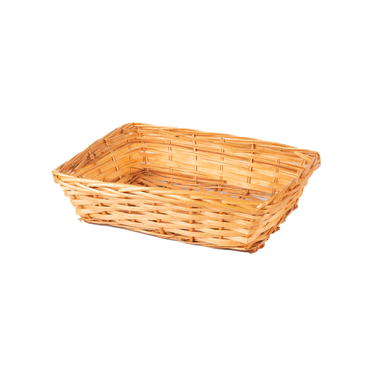 38cm Light Steamed Rectangular Split Willow Tray