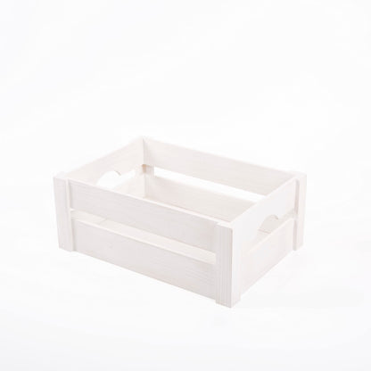 Wickerfield White Wooden Crate Boxes Storage Boxes Retail Display Tray Indoor Planter Easter Christmas Gifts Hamper