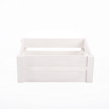 Wickerfield White Wooden Crate Boxes Storage Boxes Retail Display Tray Indoor Planter Easter Christmas Gifts Hamper