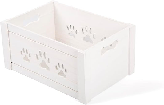 White Dog Toy Storage Box