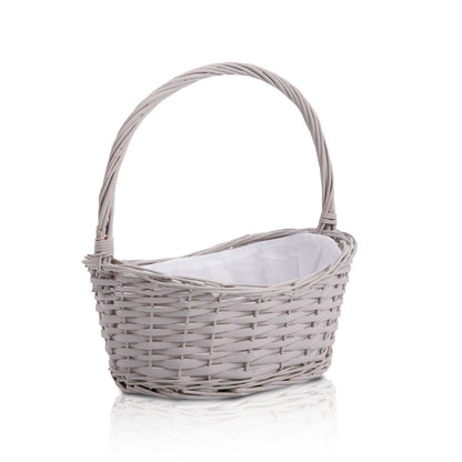 High Handle Wicker Basket Gift Hamper with Liner DIY with Gift Packaging