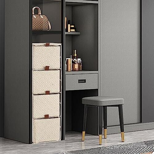 WICKERFIELD Storage Unit Slim Storage Bathroom Organizer with Drawer Bedroom