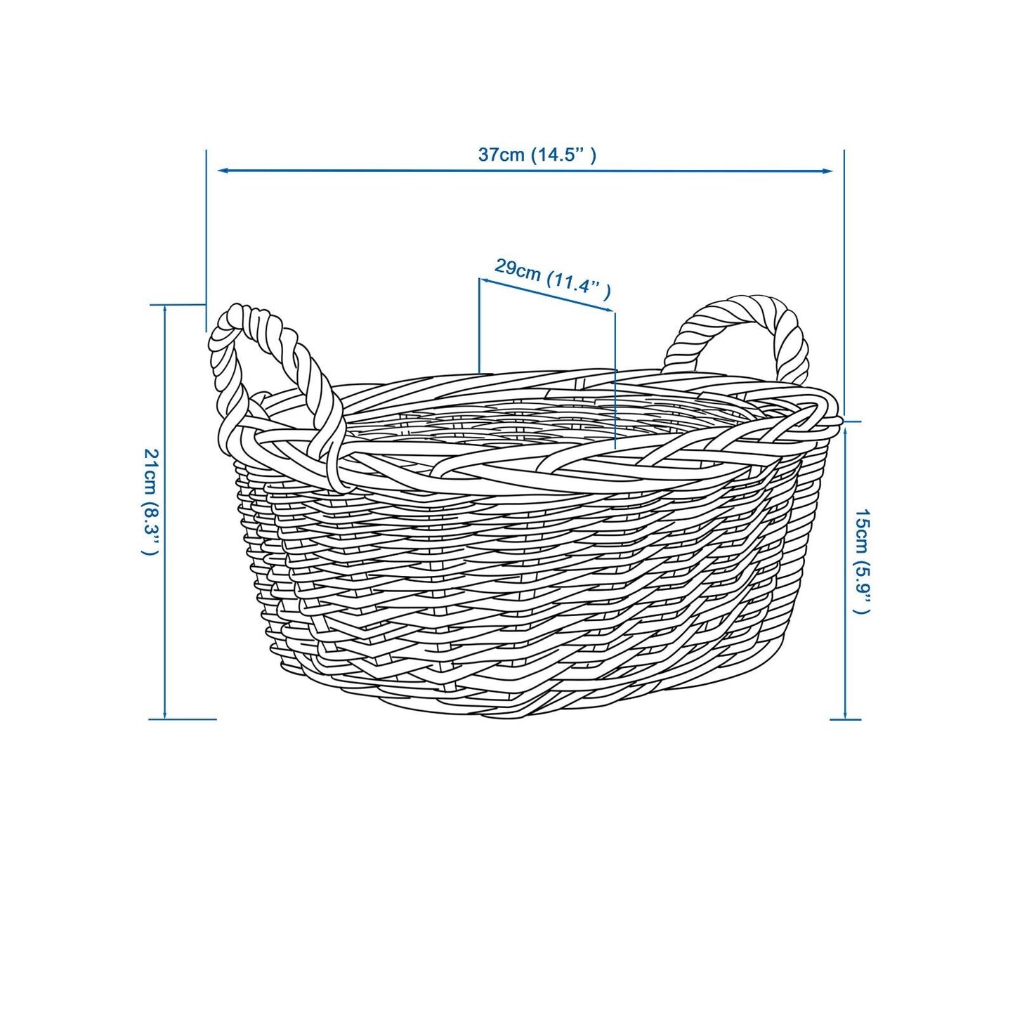 Wickerfield Wicker Basket Newborn Baby Gift Hamper Retail Display Basket