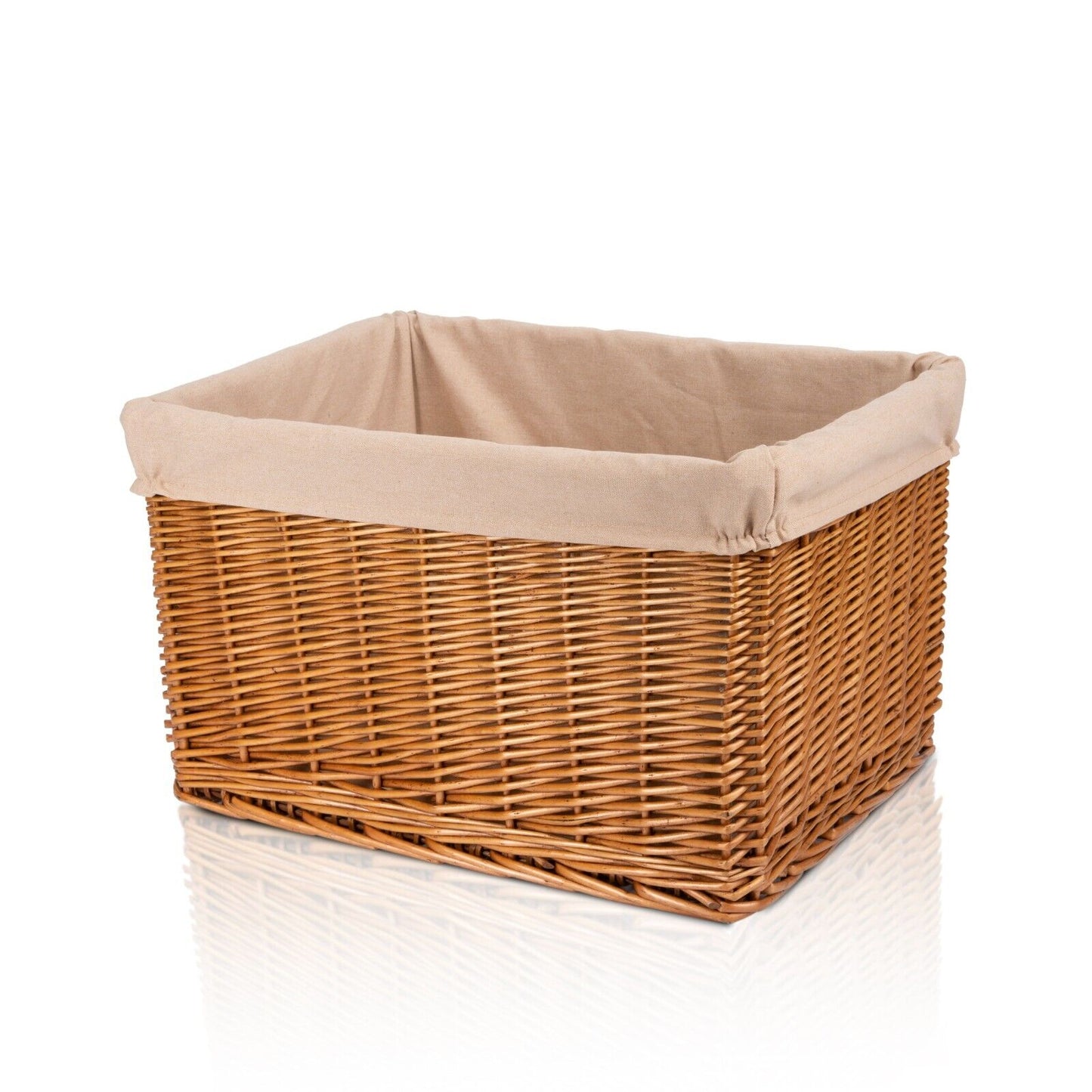 Natural Finish Nursery Baby Room Wicker Storage Basket New Born Gift Hamper