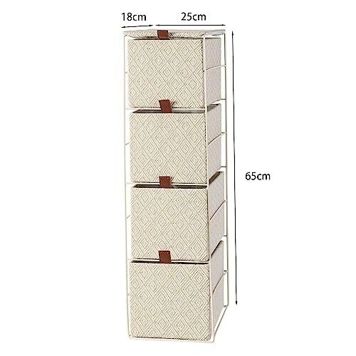 WICKERFIELD Storage Unit Slim Storage Bathroom Organizer with Drawer Bedroom