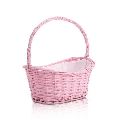 High Handle Wicker Basket Gift Hamper with Liner DIY with Gift Packaging