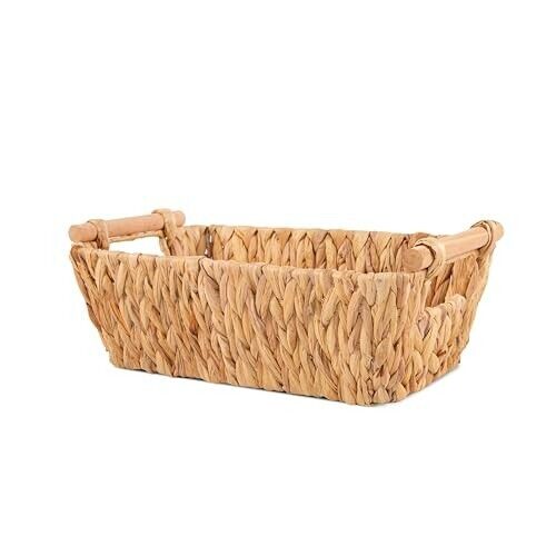 WICKERFIELD Water Hyacinth Storage Baskets and Gift Hampers with Wooden Handles