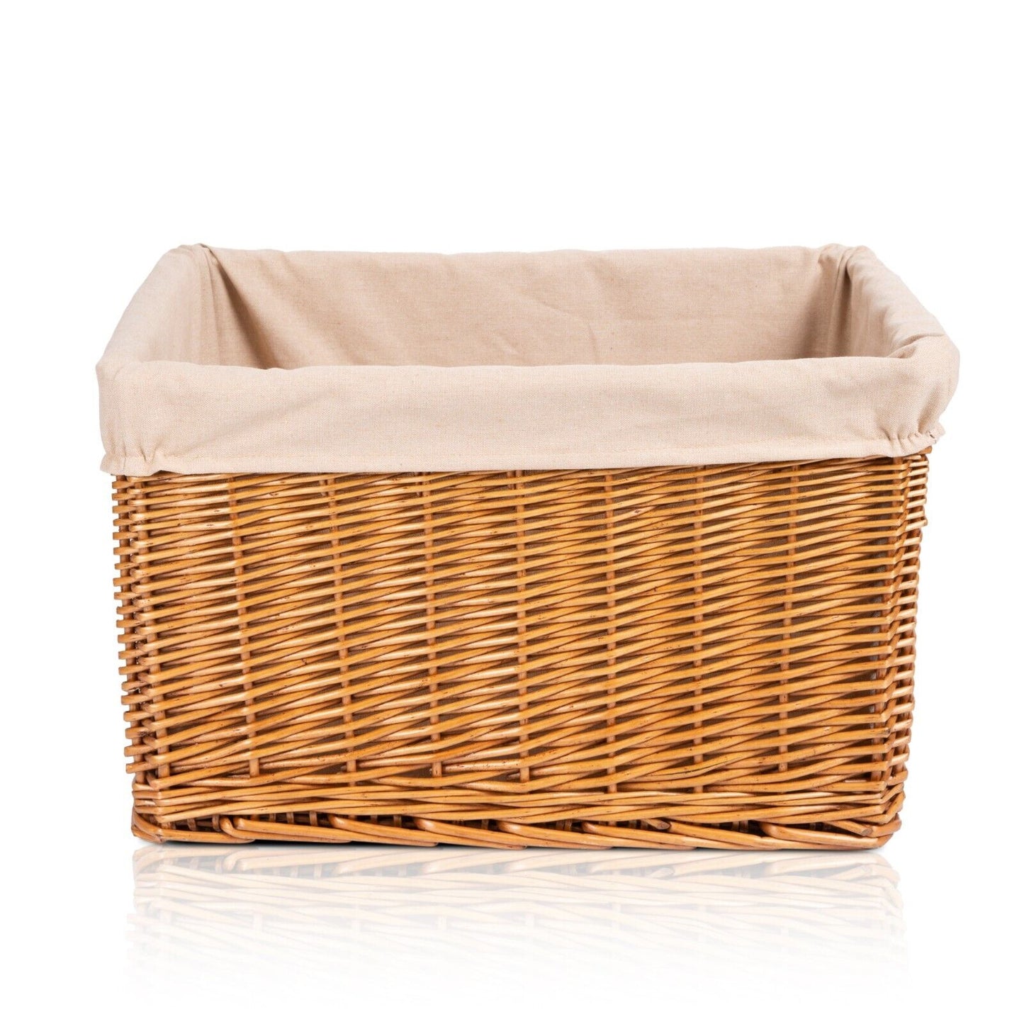 Natural Finish Nursery Baby Room Wicker Storage Basket New Born Gift Hamper