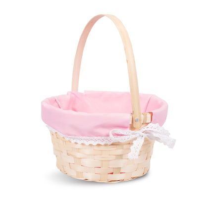 Wicker Basket Kid Child Party Flower Craft Easter Egg Hunt  New Born Gift Basket