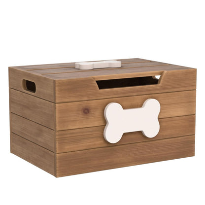 Premium Quality Dog Toy Storage Box Wooden Crates Pet Gift Box Toy Chest