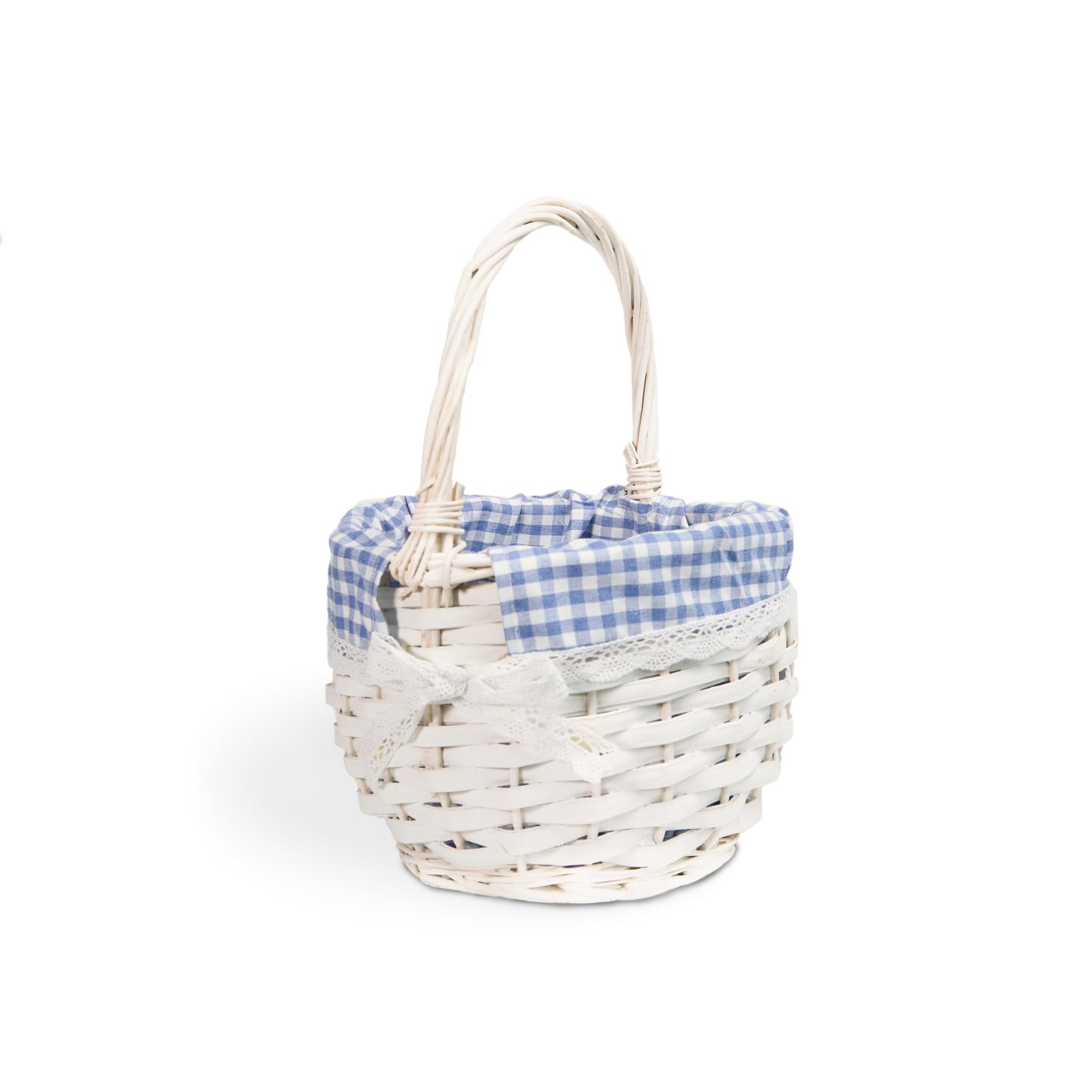 Wickerfield Easter Basket Wicker Basket with Handle for Easter Egg Hunt Kids Children Party Flower Craft Gift