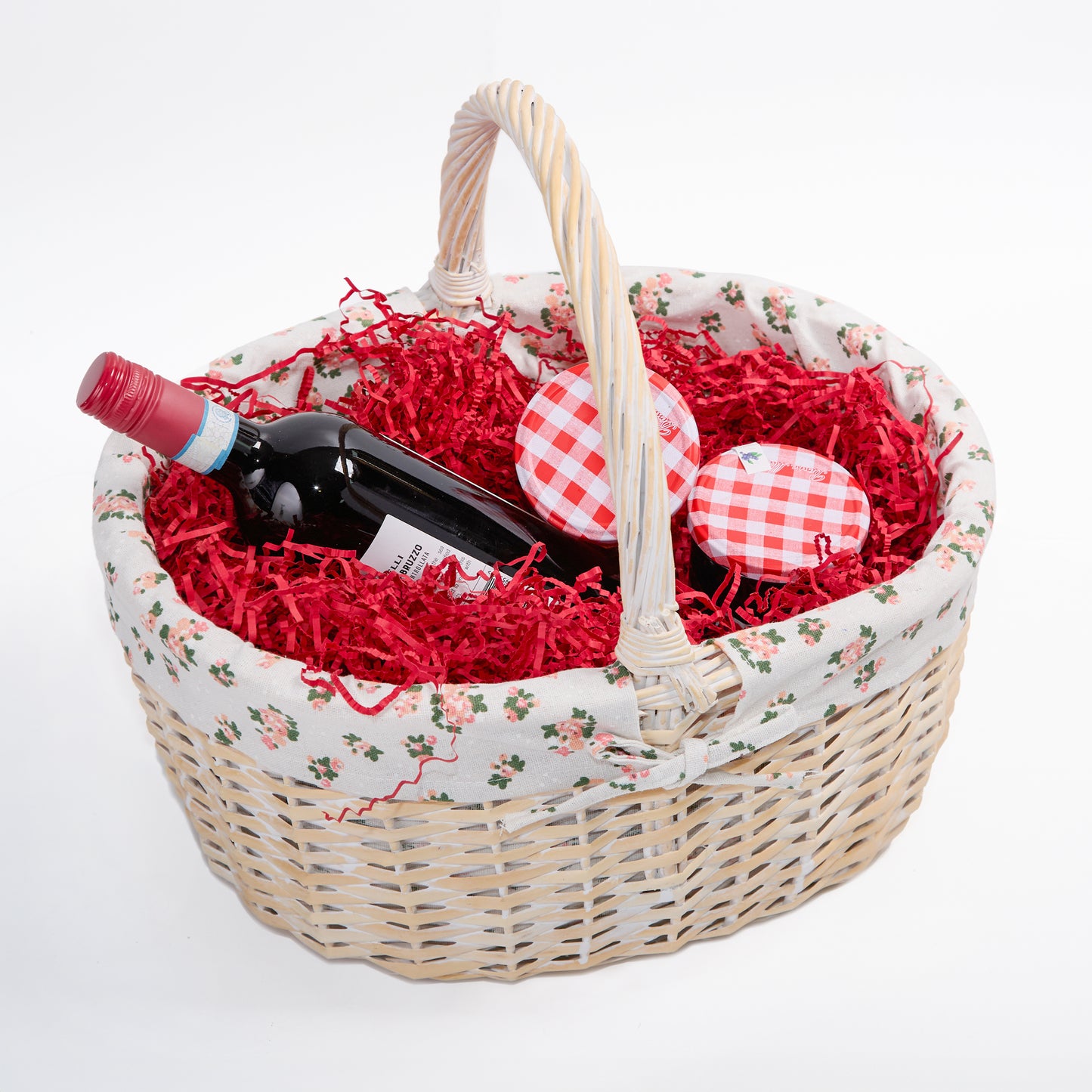 Wickerfield Wicker Hamper Basket for Gifts Empty Flower Girl Camping Accessories Hunting Toy Shopping Baskets Handle Storage Baskets