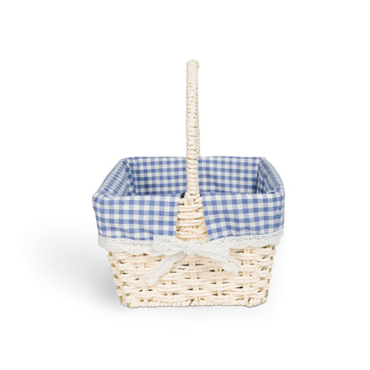 Wickerfield Easter Basket Wicker Basket with Handle for Easter Egg Hunt Kids Children Party Flower Craft Gift