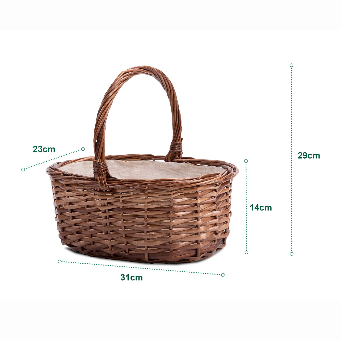 Wicker Wedding Flower Girls Basket Easter Egg Hunting Toy Shopping Gift