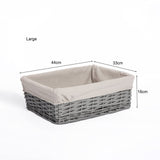 Wickerfield Home Stroage Wicker Basket for Xmas Gift Hampers with Cotton Lining