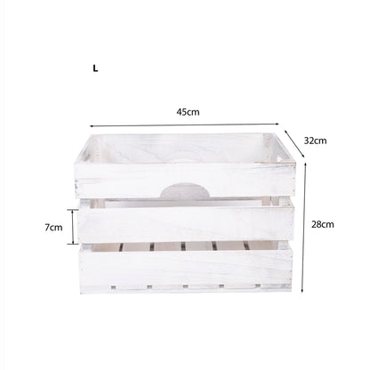 Wickerfield BULK WOODEN CRATE STORAGE BOX/PLANTER/SHELVES WOODEN CRATE WITH HANDLES WOODEN SHELVES WOODEN STORAGE BOX