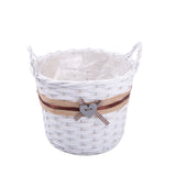 3 Pieces 9'' Wicker Basket with Handles Indoor Planter With Liner Personalised Gift Decorative Storage Basket Wedding Decoration