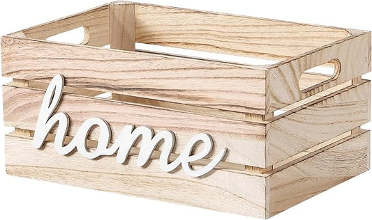 Unvarnished Home Storage Wooden Crate