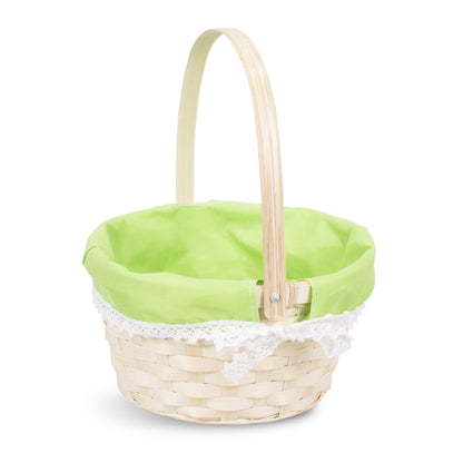 Wicker Basket Kid Child Party Flower Craft Easter Egg Hunt New Born Gift Basket