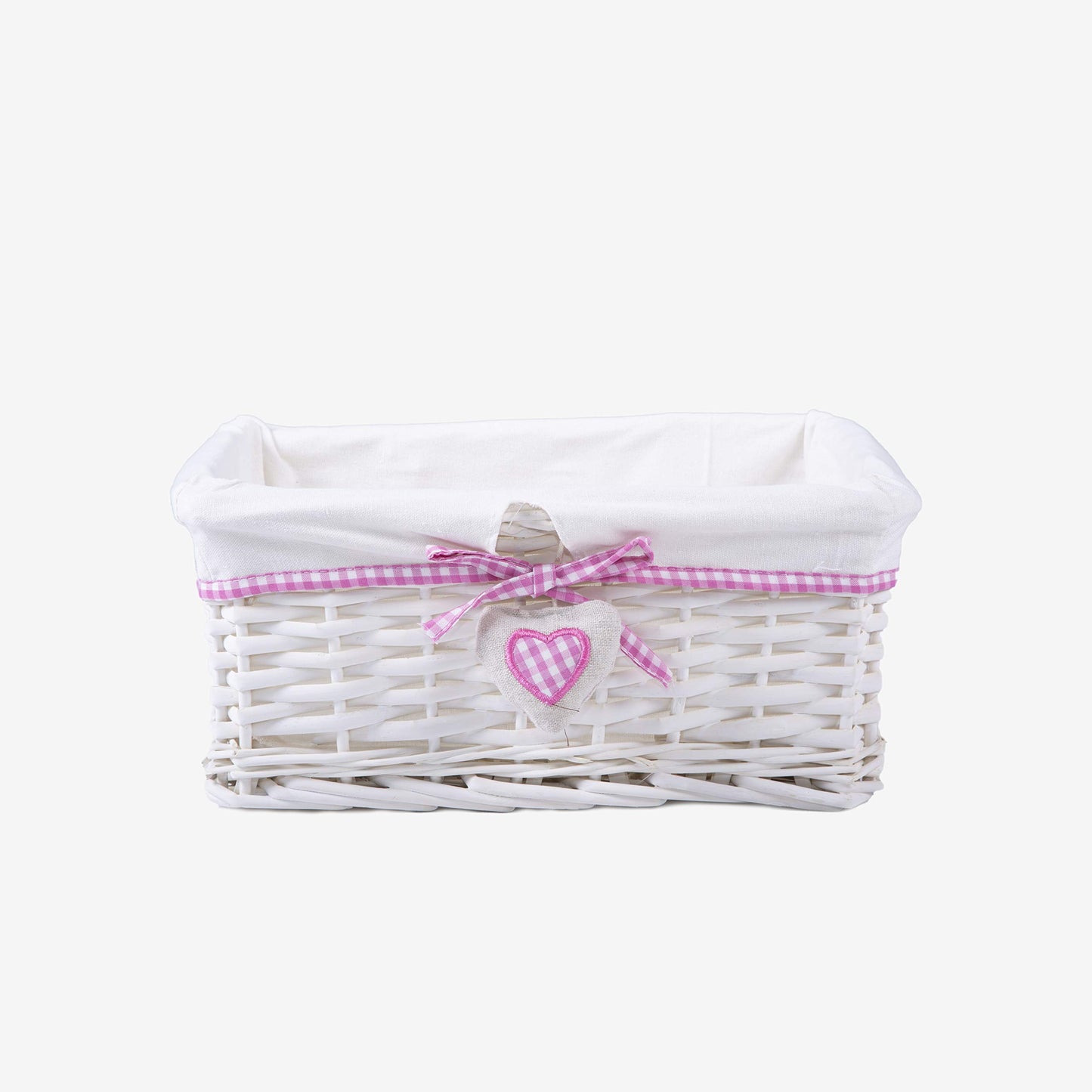 Natural Wicker Storage Basket with Lining Hamper Baskets for Gifts Empty Baskets for Shelves