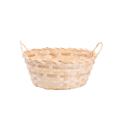 Package of 10 Bamboo Wicker Hampers With Handles Christmas Gift Hampers Retail Display Tray Bread Basket