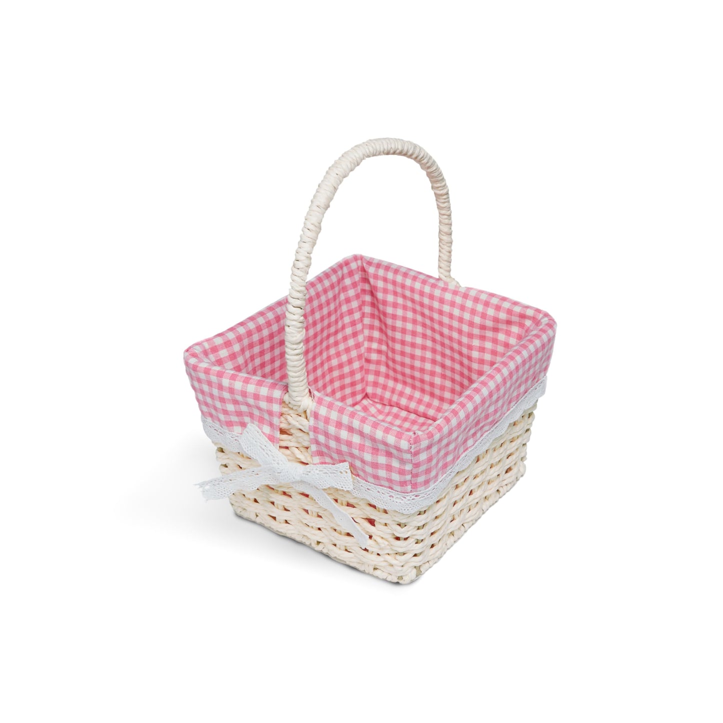 Wickerfield Easter Basket Wicker Basket with Handle for Easter Egg Hunt Kids Children Party Flower Craft Gift