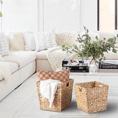 Water Hyacinth Laundry Basket Blanket Basket Toy Collection Basket Bedroom Basket