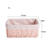 Wickerfield Home Stroage Wicker Basket for Xmas Gift Hampers with Cotton Lining