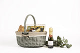 High Handle Wicker Wedding Flower Girl Basket Shopping Basket Egg Hunting