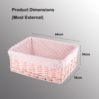 24L Durable Wicker Storage Basket Nursery Decorative Basket Bathroom Storage Basket Gift Hampers Wedding Decoration Shelve Basket