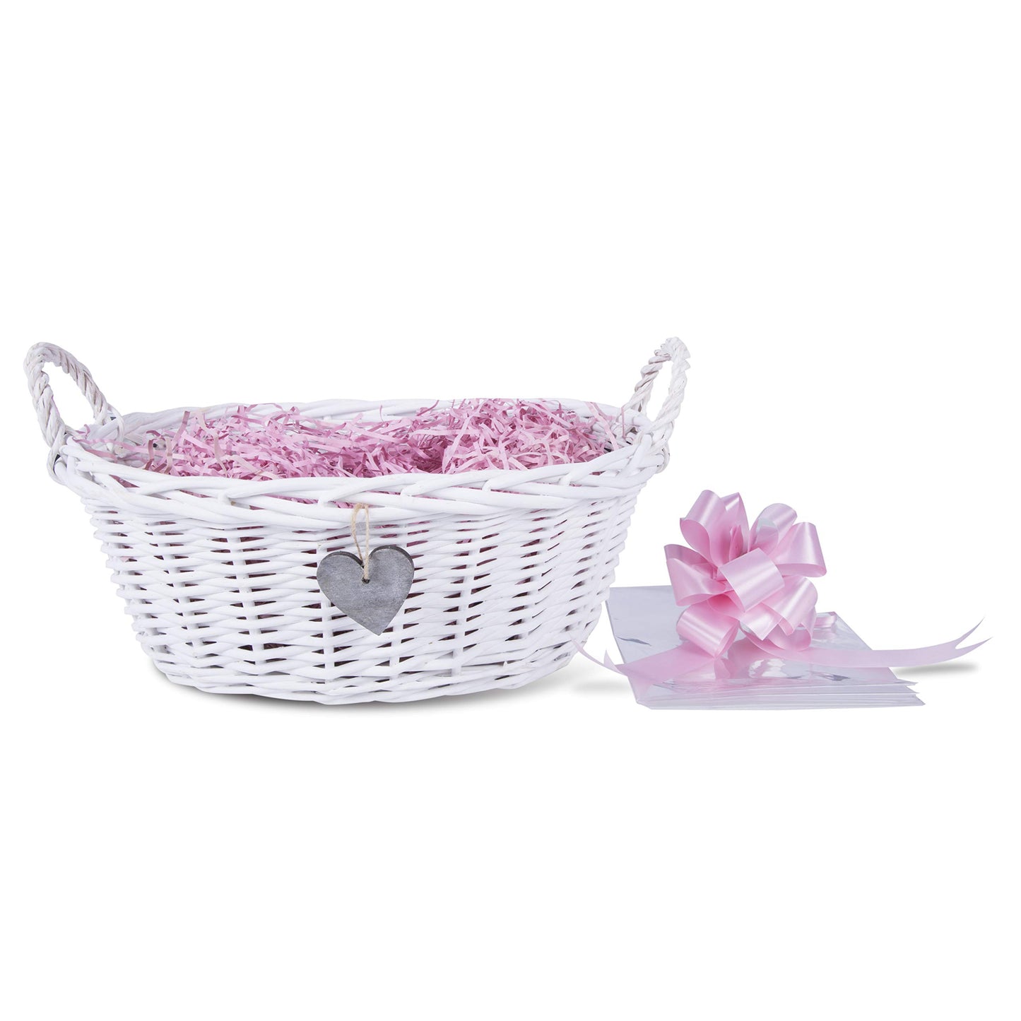 White Wicker Basket Newborn Baby Gift Hamper Retail Display Basket Christmas Basket Christmas Eve Basket