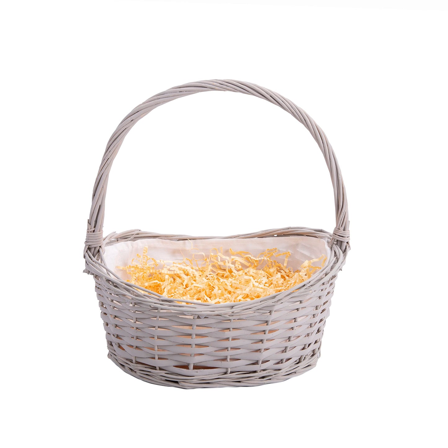 Wicker Wedding Flower Girls Basket Easter Egg Hunting Basket Toy Shopping Basket Gift Basket Pink Yellow Blue Grey