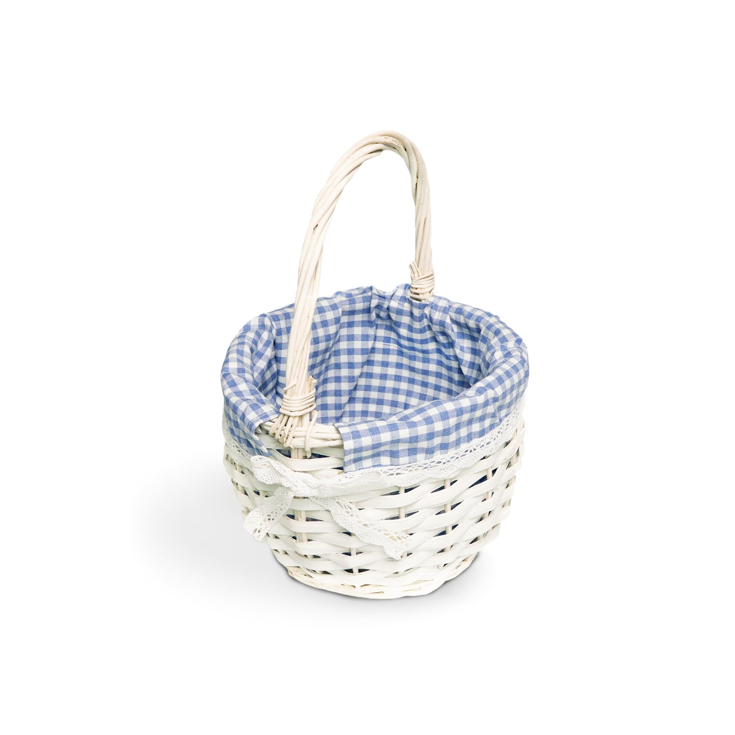 Wickerfield Easter Basket Wicker Basket with Handle for Easter Egg Hunt Kids Children Party Flower Craft Gift