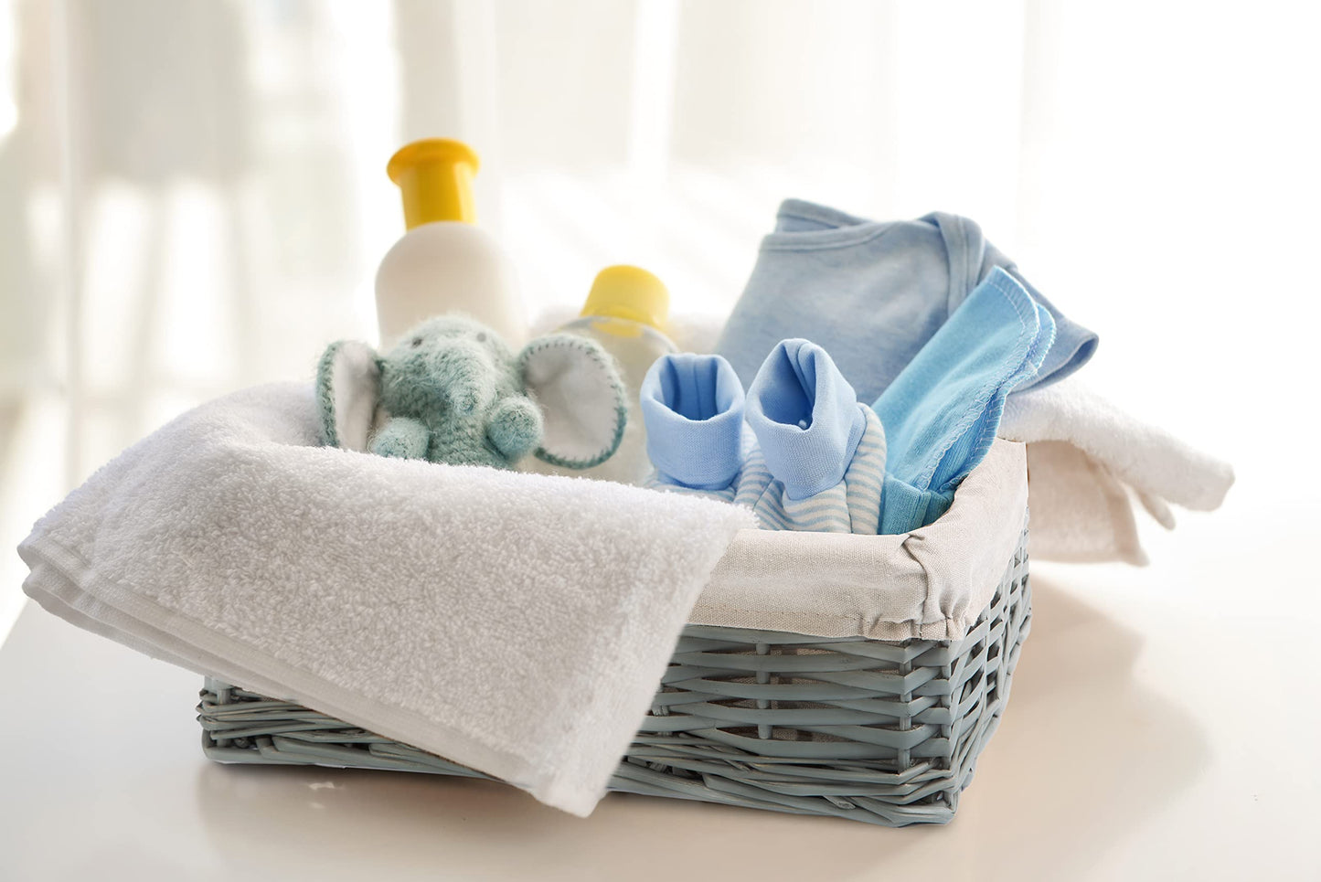 Natural Wicker Storage Basket with Lining Hamper Baskets for Gifts Empty Baskets for Shelves