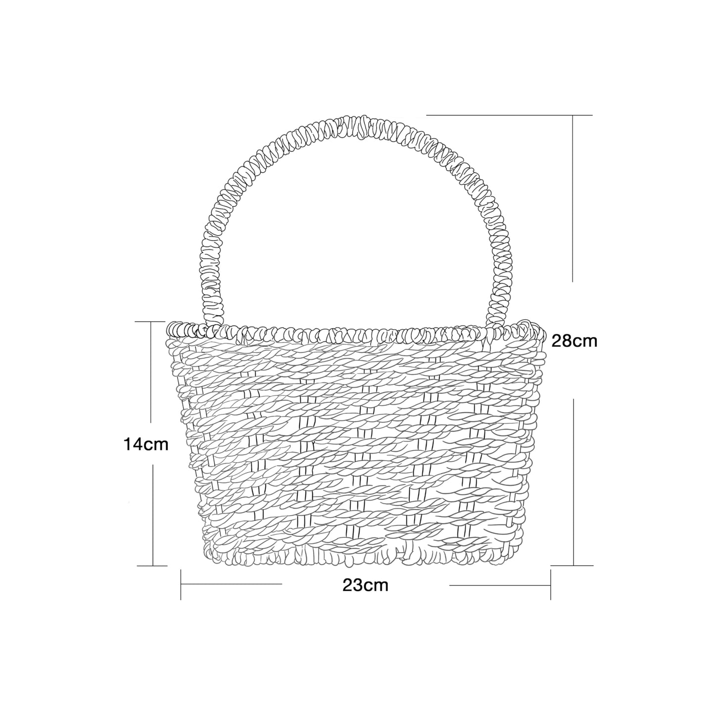 Wickerfield Easter Basket Wicker Basket with Handle for Easter Egg Hunt Kids Children Party Flower Craft Gift