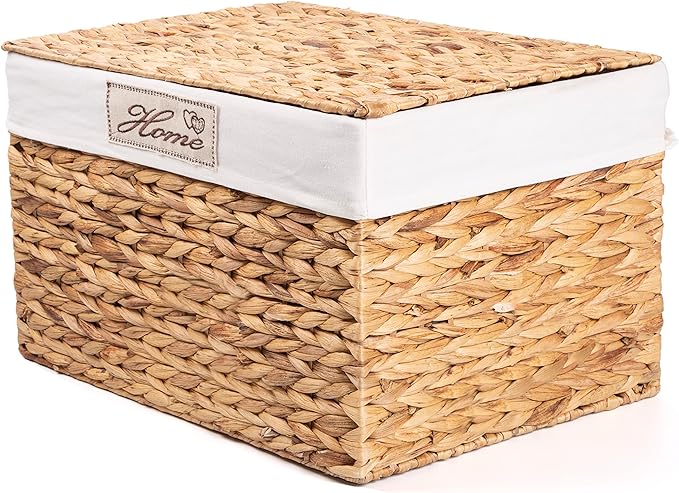 Water Hyacinth Storage Hamper with Lining