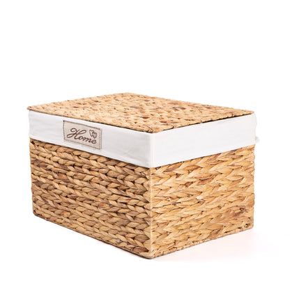 green leaves Water Hyacinth Wicker Trunk Nursery Toy Blanket Storage Chest Basket Box Bedside