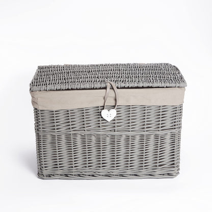 Wicker Storage Trunk with Lid - Bedroom, Bathroom, and Laundry Storage Solution-/blanket box/storage chest/heavy duty storage boxes/large wicker basket/storage trunks