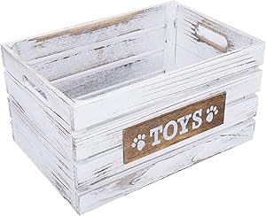 Vintage Dog Toy Storage Box Wooden Crate