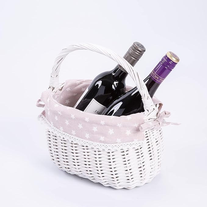 Coracle Shopper with White Lace Lining