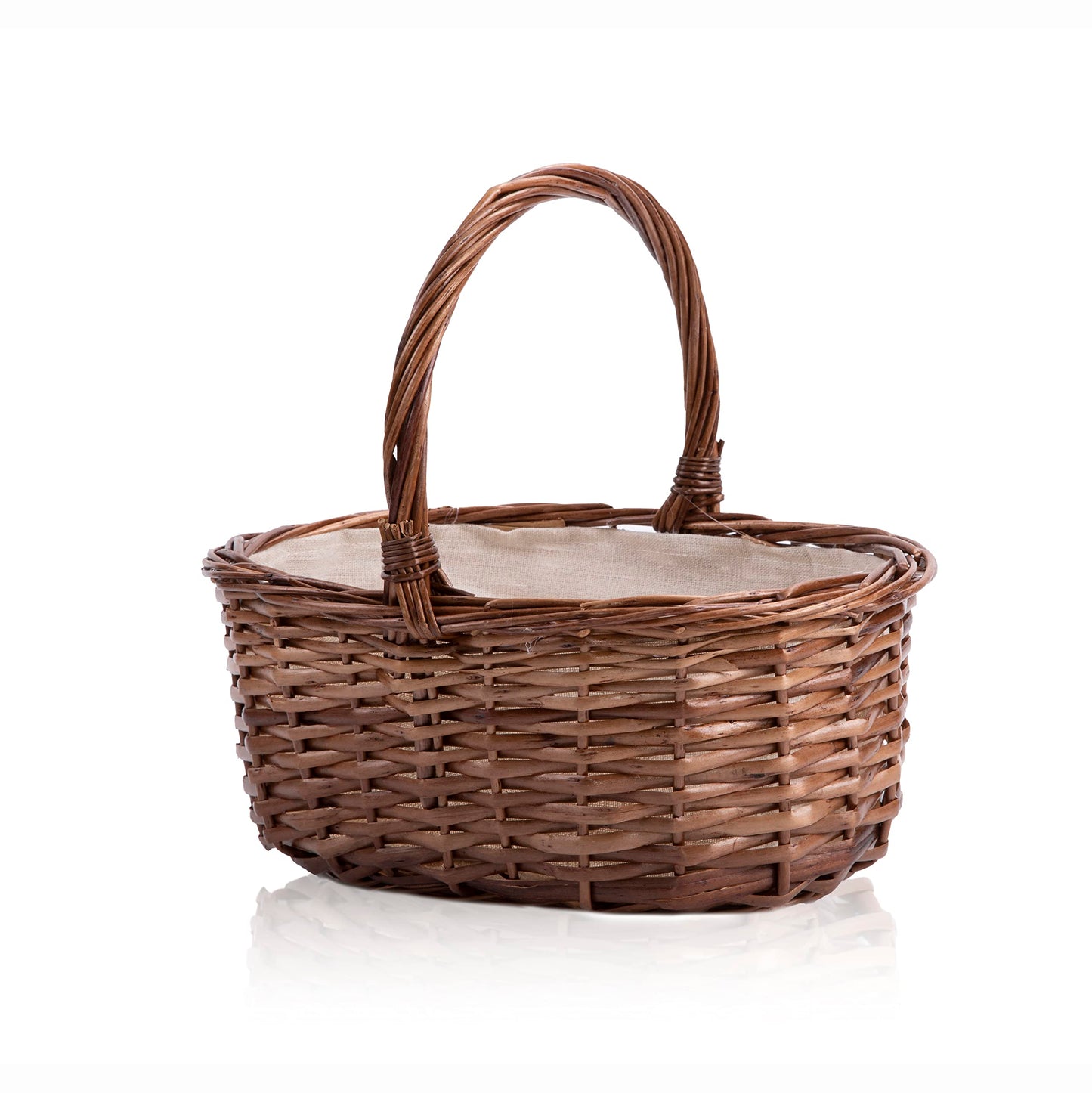 Wicker Wedding Flower Girls Basket Easter Egg Hunting Toy Shopping Gift