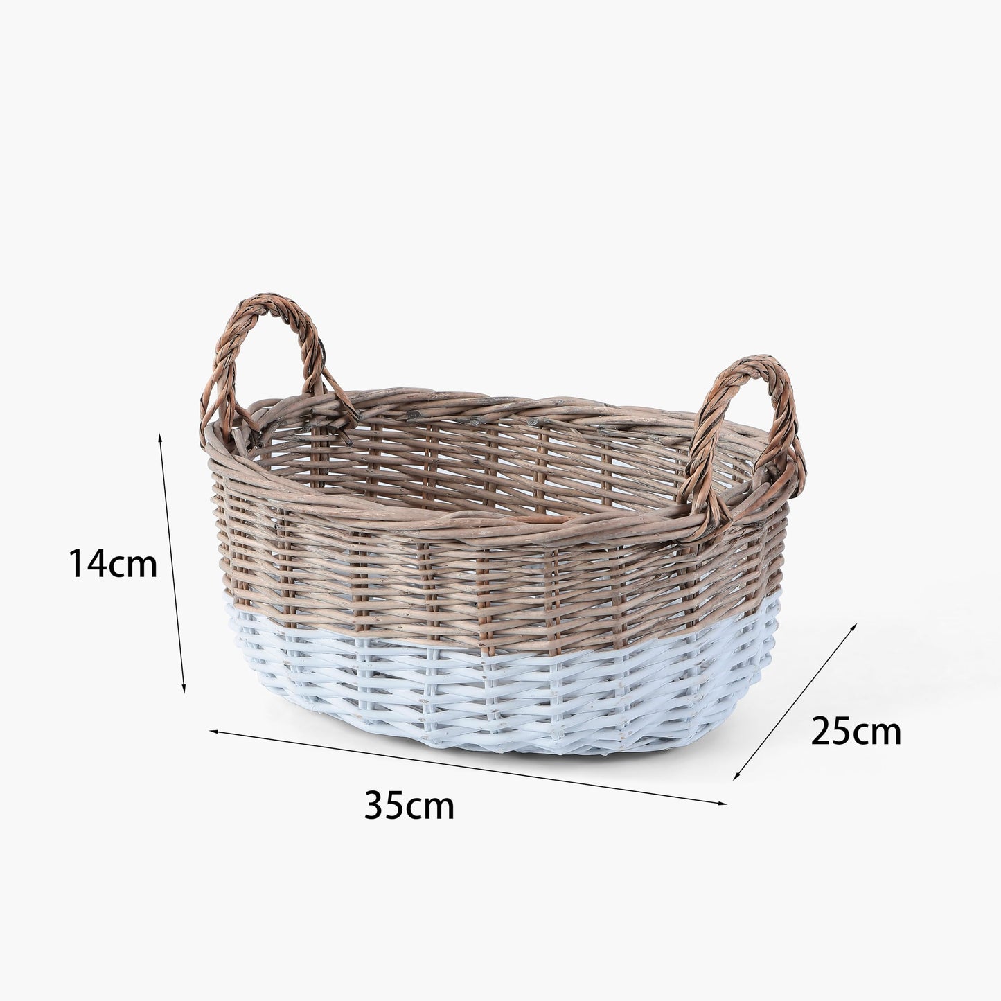 Wickerfield Eco-Friendly Lightweight Wicker Storage Basket with handles suitable for shelf storage toy organization gift hamper