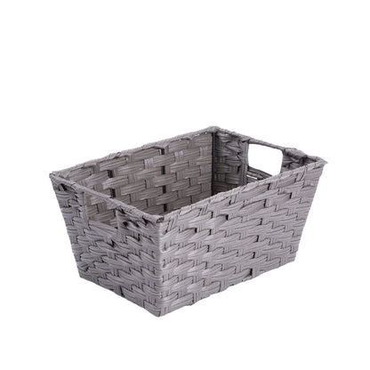 Faux Wicker Home Storage Bathroom Basket Toys Collection Cabinet Organizer Gift Hamper