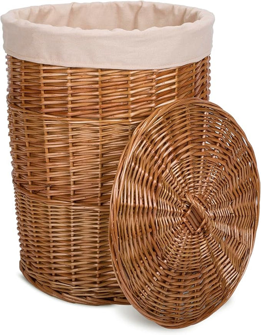 Double Steamed Round Laundry Basket with Lining